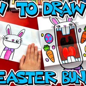 How To Draw A Big Mouth Easter Bunny - Folding Surprise
