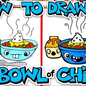 How To Draw A Funny Bowl Of Chili