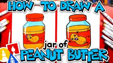 How To Draw A Funny Jar Of Peanut Butter