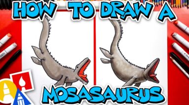 How To Draw A Mosasaurus Dinosaur