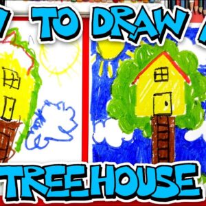 How To Draw A Treehouse - Preschool
