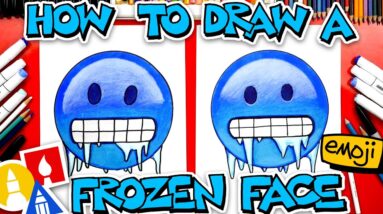 🥶 How To Draw The Frozen Face Emoji 🥶