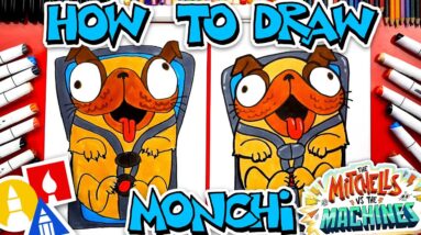 How To Draw Monchi From The Mitchells Vs The Machines