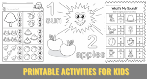 free printable activities for 5 year olds