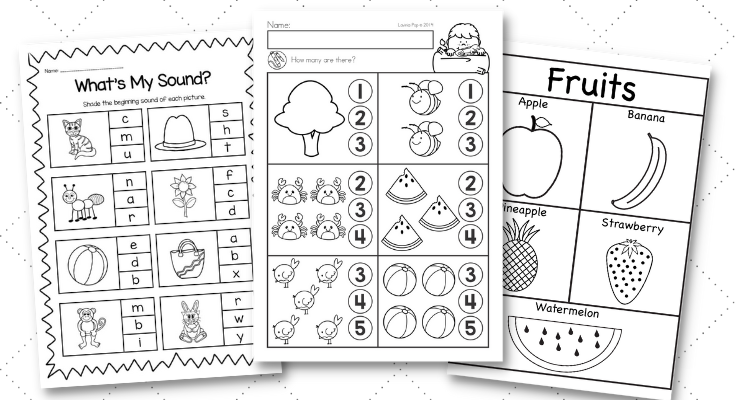 free preschool printable worksheets