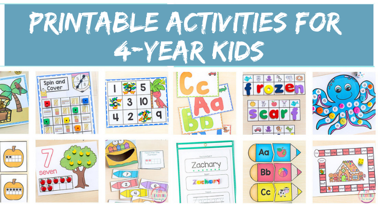 Free Printable Activities for 4 Year Olds