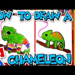 How To Draw A Chameleon - Preschool