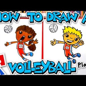 How To Draw A Volleyball Player