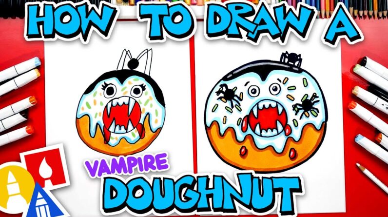 How To Draw A Scary Vampire Doughnut