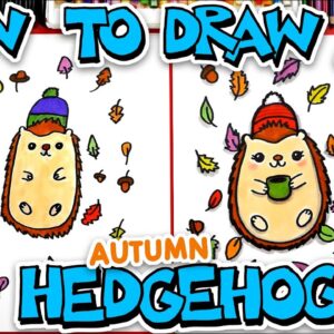 How To Draw An Autumn Hedgehog