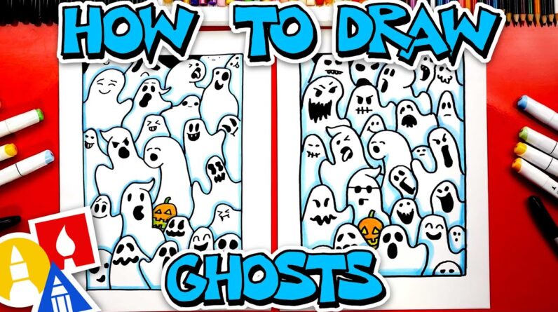 How To Draw Funny Ghosts - (Overlapping Activity)
