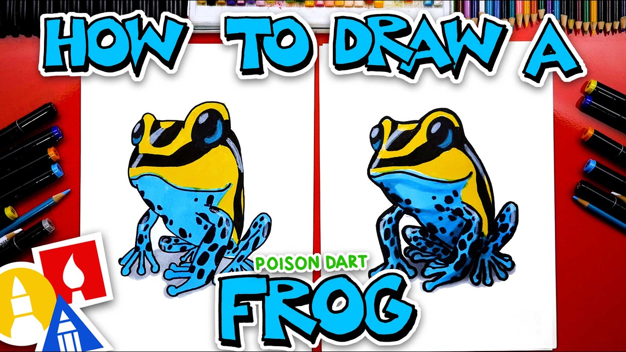 How To Draw A Poison Dart Frog: Step-by-Step Art Lesson