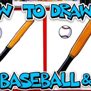 How To Draw Baseball And Bat