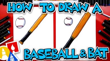 How To Draw Baseball And Bat