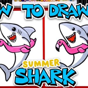 How To Draw Funny Summer Shark