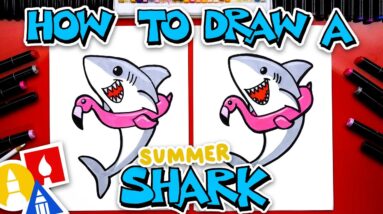 How To Draw Funny Summer Shark