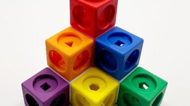 maths cubes 100 piece set of fidget linking cubes for early learning and maths with 10 colours and geometric shapes perf 3